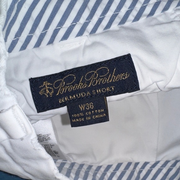 Brooks Brothers Classic White Men's Bermuda Shorts Size 36 - Picture 3 of 3